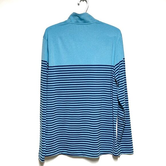 NWT Southern Tide Shoreline Blue Front Street Stripe Quarter Zip Pullover Mens M - Picture 4 of 6